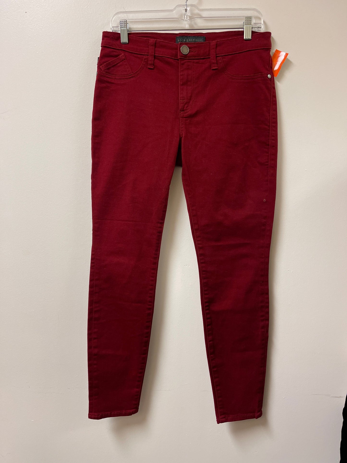 Jeans Skinny By Rock And Republic In Red, Size: 12