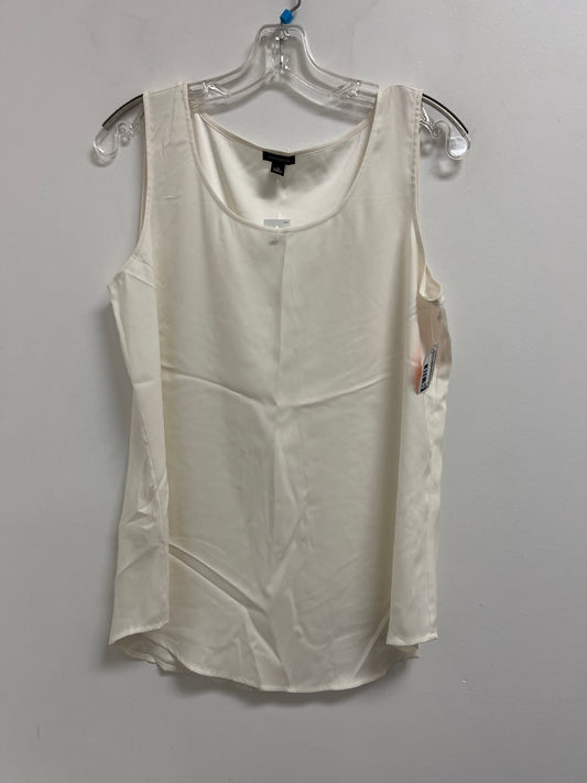 Top Sleeveless By Ann Taylor In Cream, Size: M