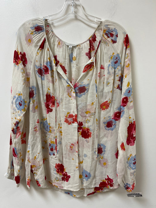 Top Long Sleeve By Lucky Brand In Floral Print, Size: M