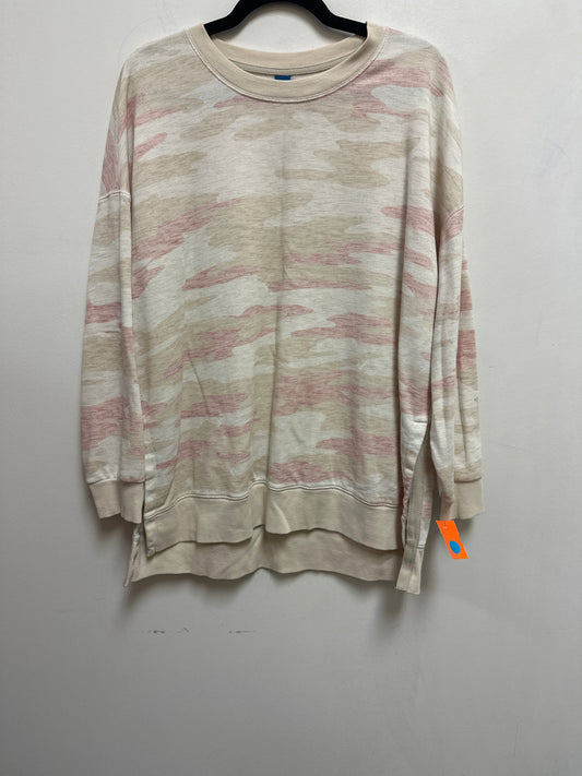 Sweater By Old Navy In Cream & Pink, Size: L