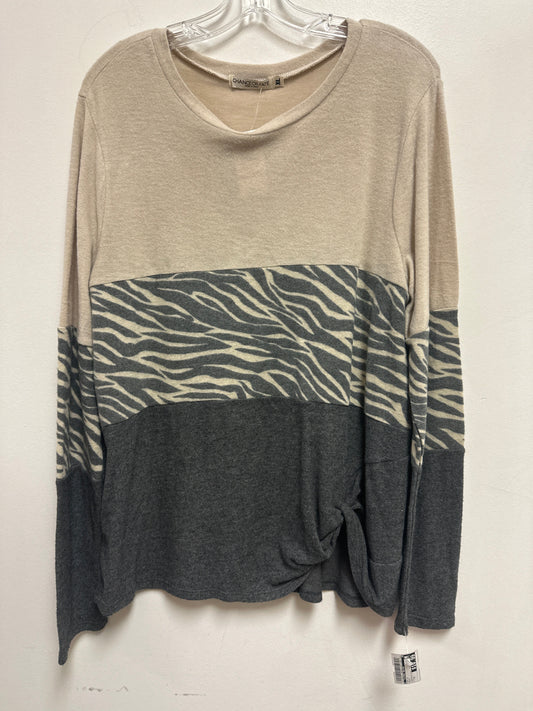 Top Long Sleeve By Clothes Mentor In Brown, Size: Xl