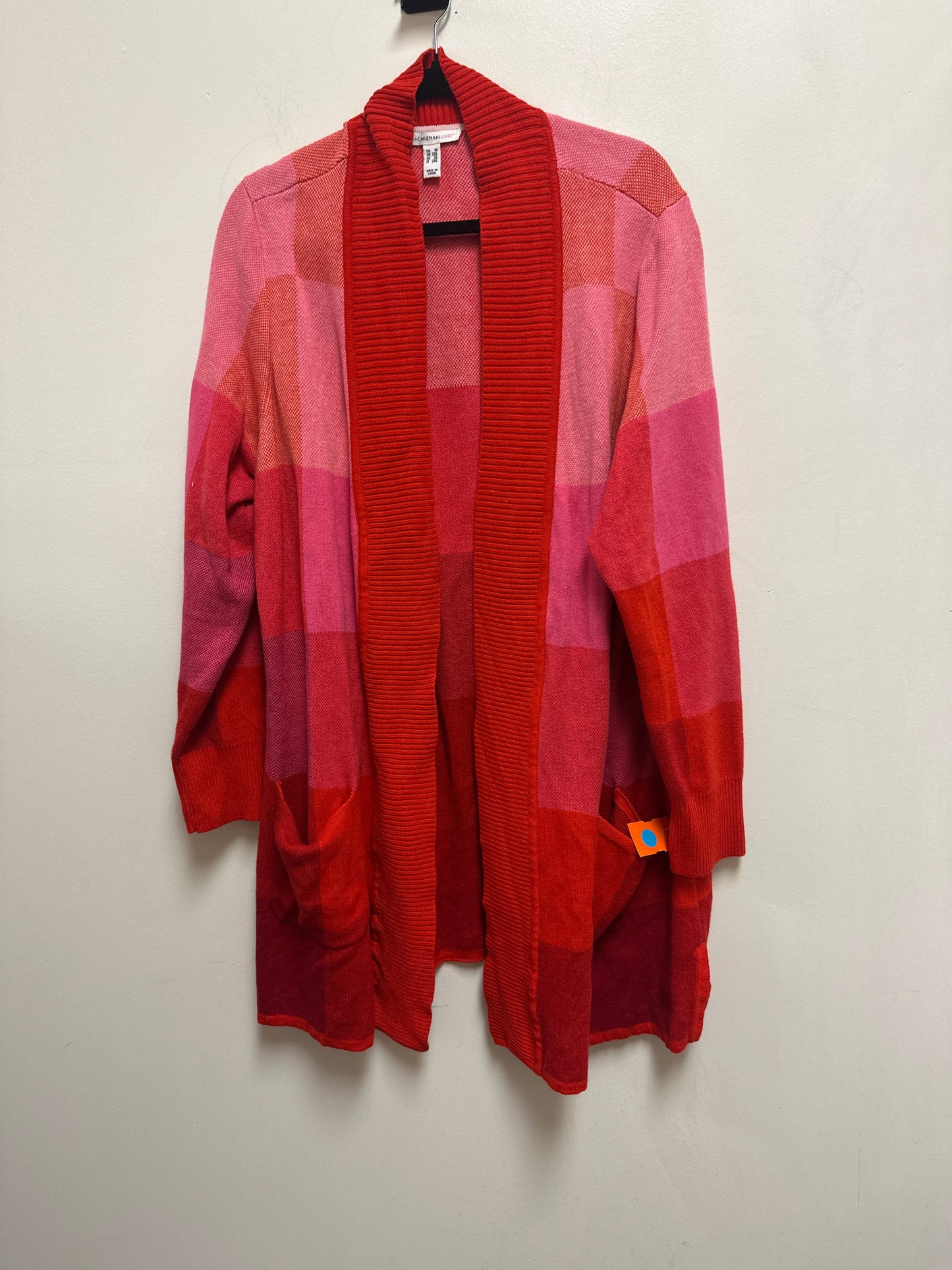 Cardigan By Isaac Mizrahi In Multi-colored, Size: 1x