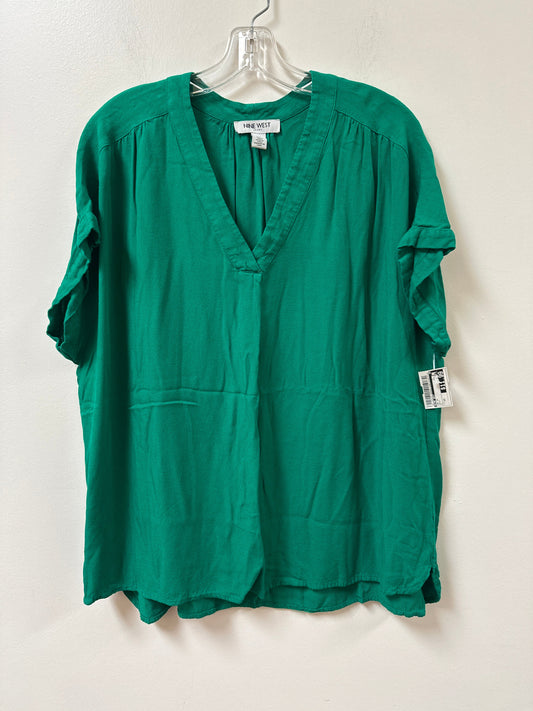 Top Short Sleeve By Nine West In Green, Size: 2x