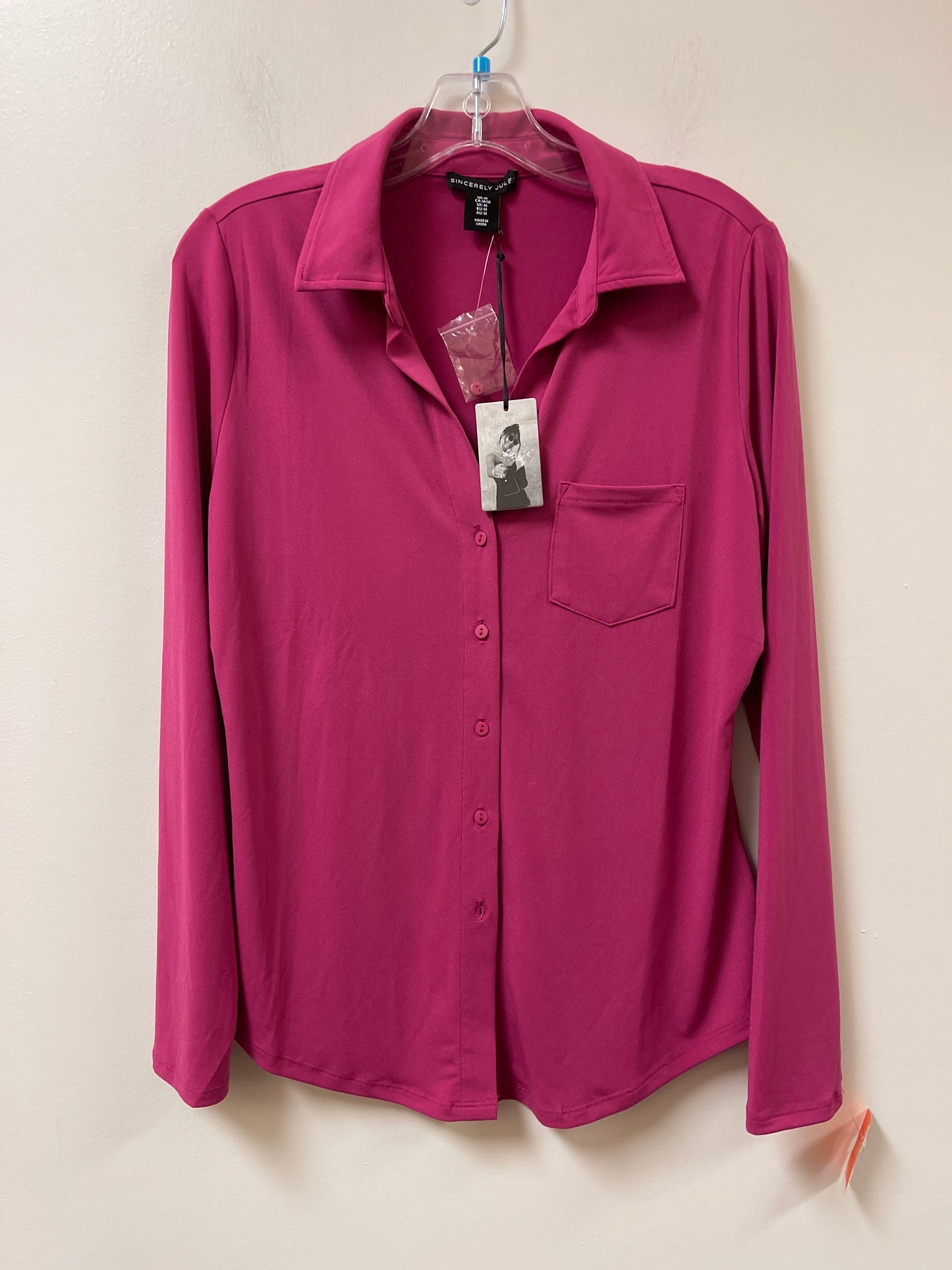 Top Long Sleeve By Clothes Mentor In Pink, Size: M