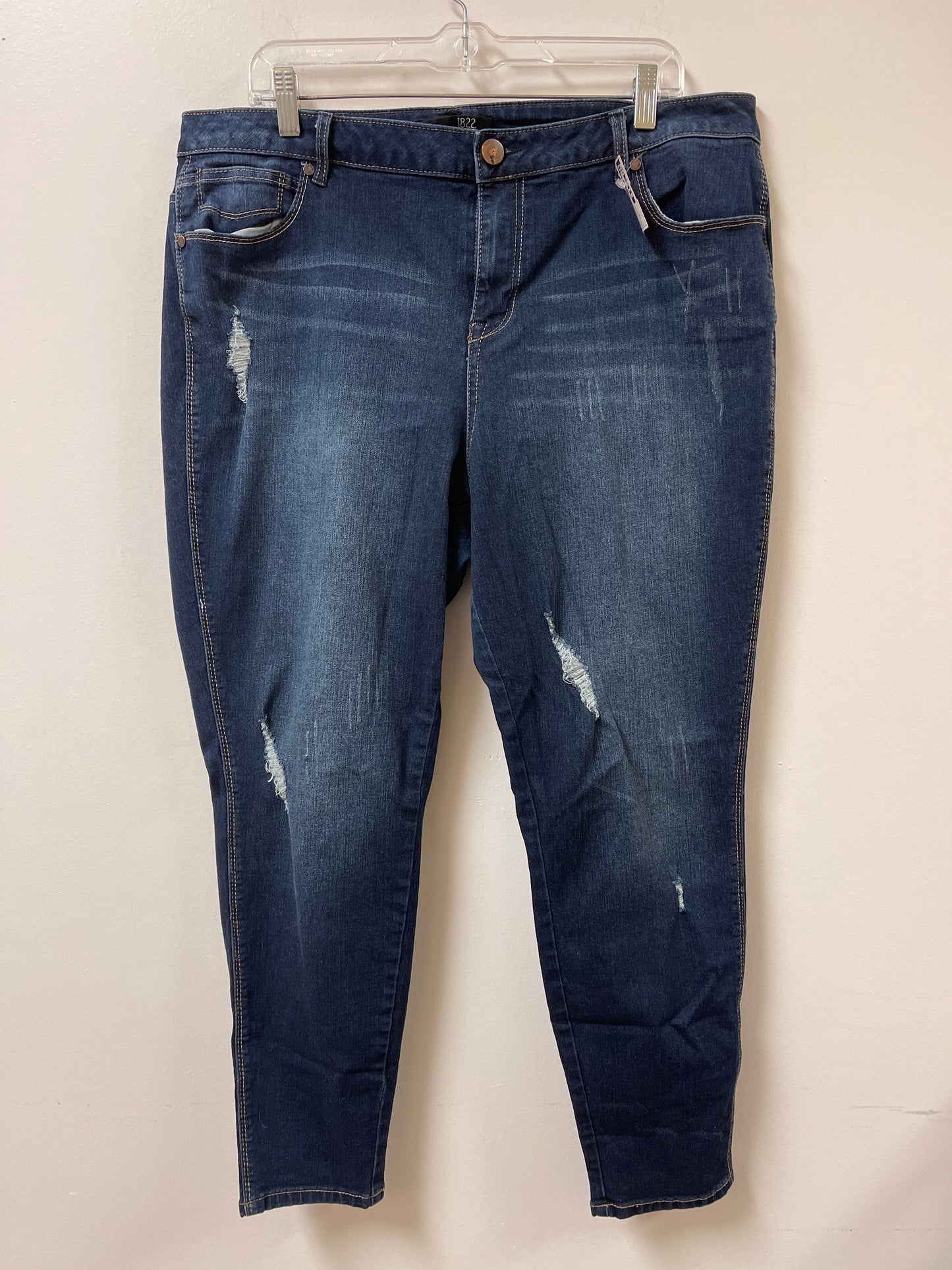 Jeans Skinny By 1822 Denim In Blue Denim, Size: 20