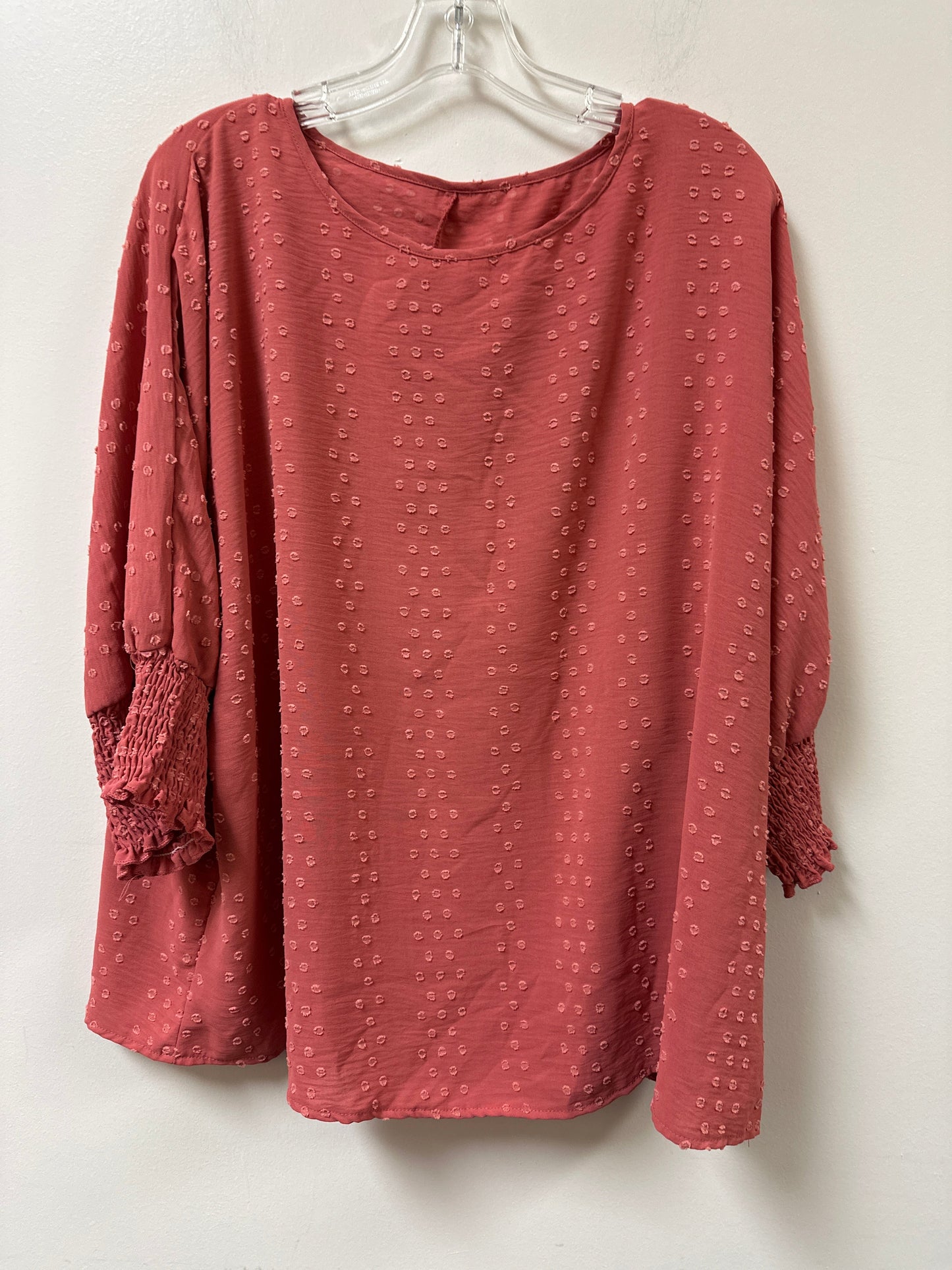 Top Short Sleeve By Shein In Pink, Size: 3x