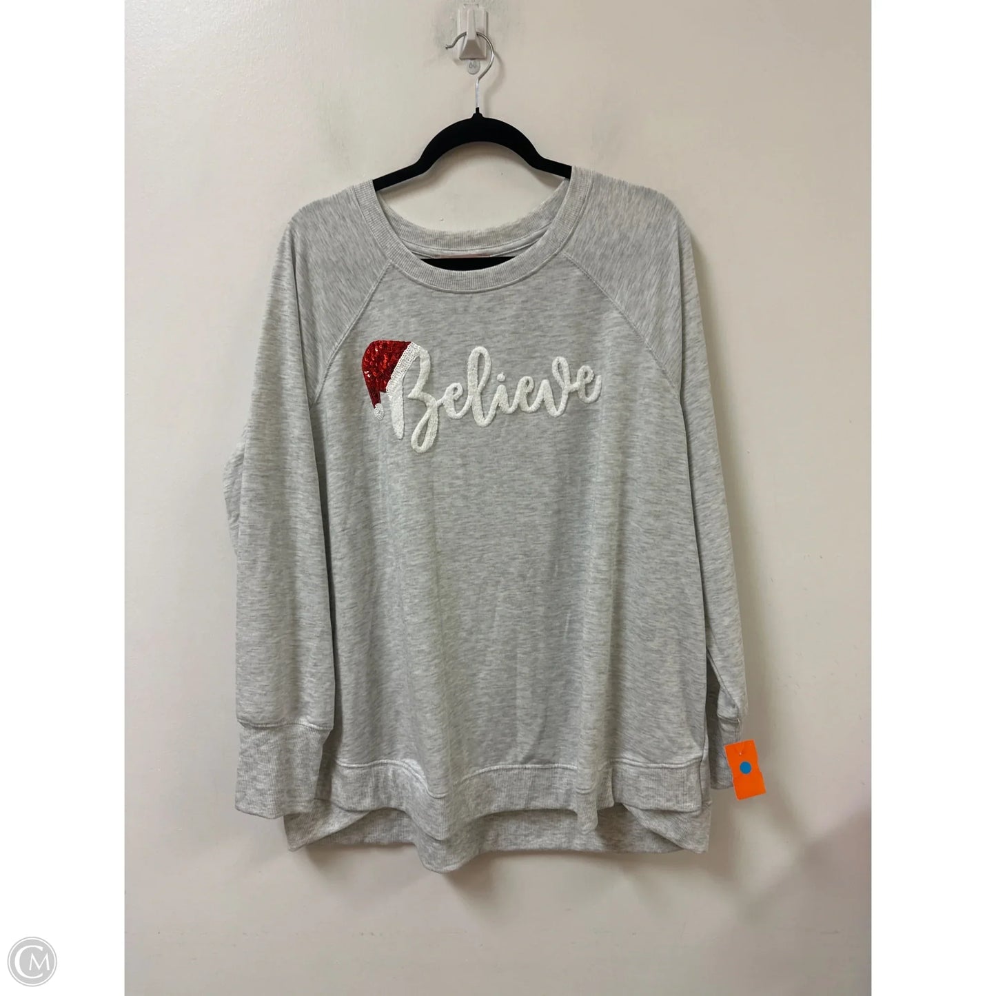 Sweater By Philosophy In Grey, Size: 2x