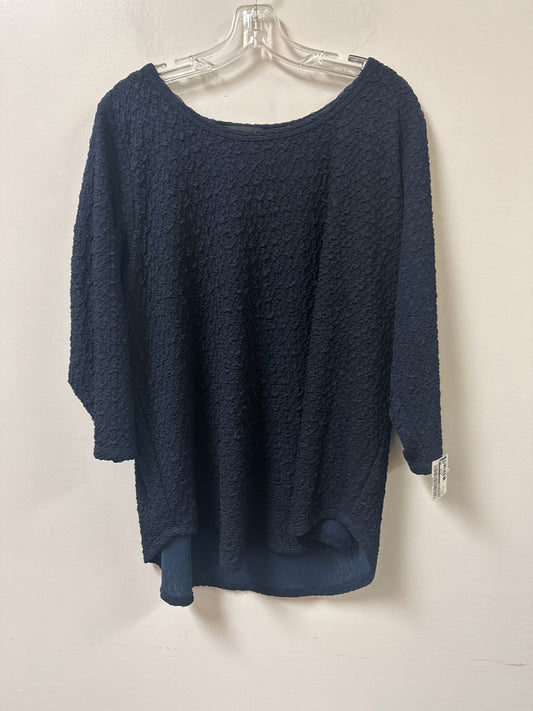 Top Long Sleeve By Karen Kane In Navy, Size: 2x