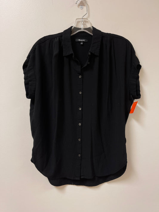 Blouse Short Sleeve By Madewell In Black, Size: S