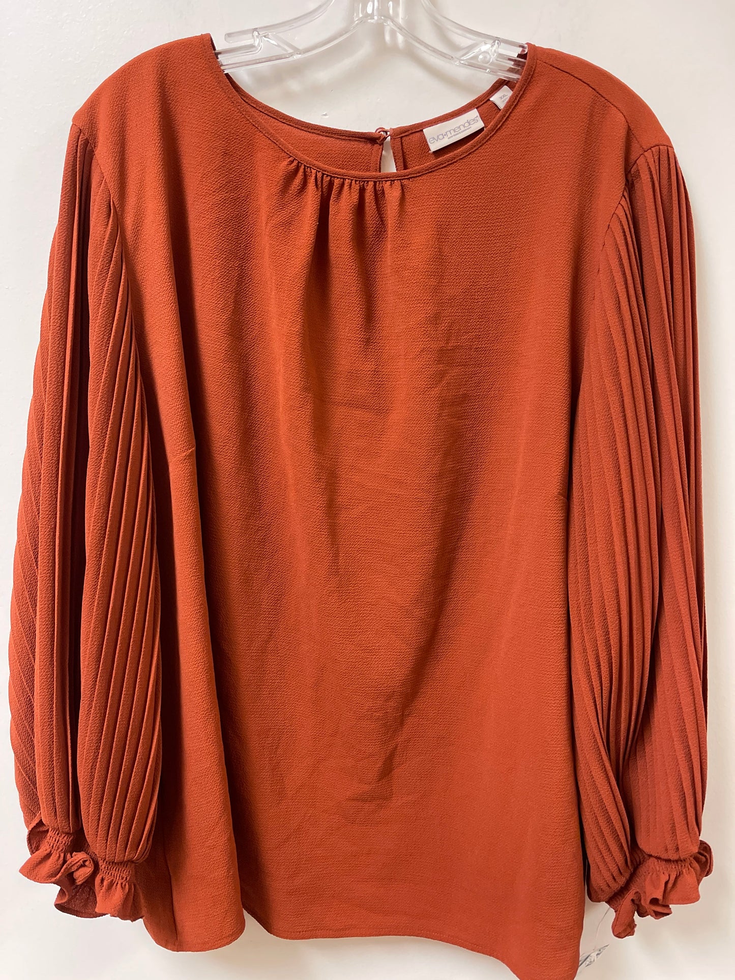 Top Long Sleeve By Eva Mendes In Orange, Size: 2x