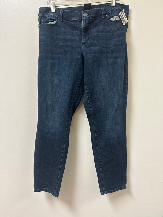 Jeans Straight By Ann Taylor In Blue Denim, Size: 14