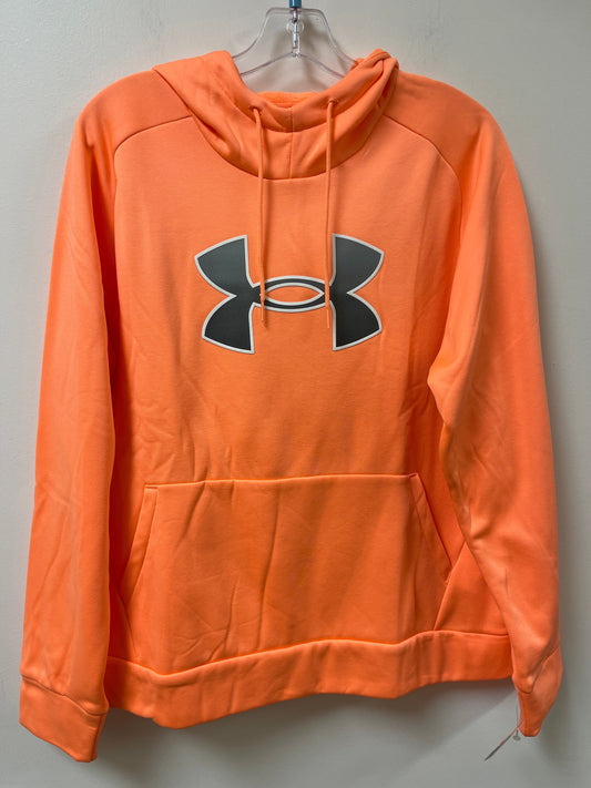 Athletic Sweatshirt Hoodie By Under Armour In Orange, Size: Xl