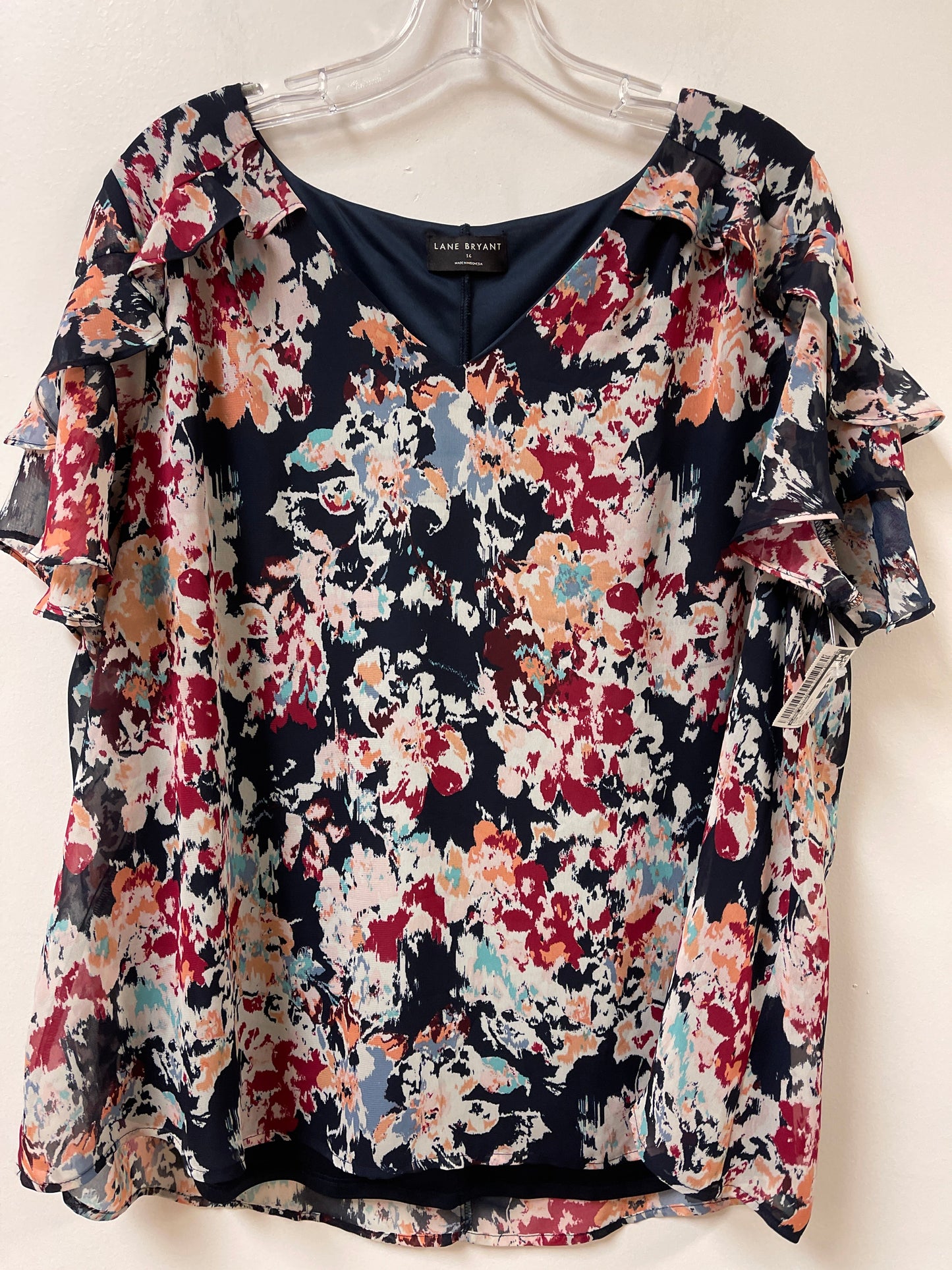 Top Short Sleeve By Lane Bryant In Floral Print, Size: Xl