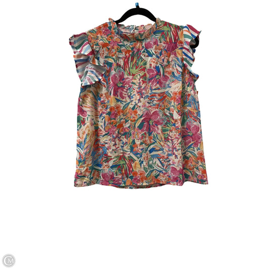 Top Short Sleeve By Flying Tomato In Multi-colored, Size: M