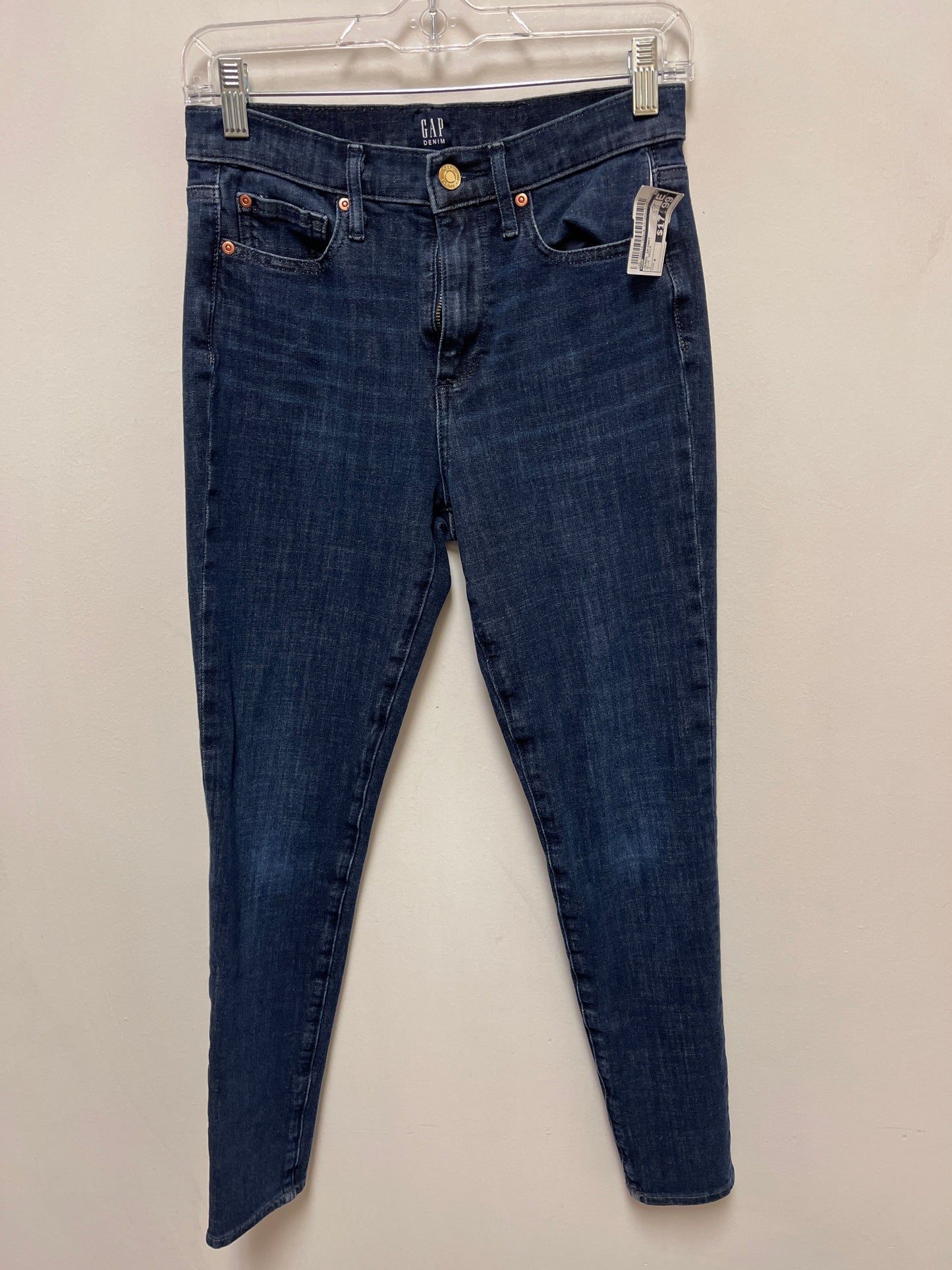 Jeans Skinny By Gap In Blue Denim, Size: 4