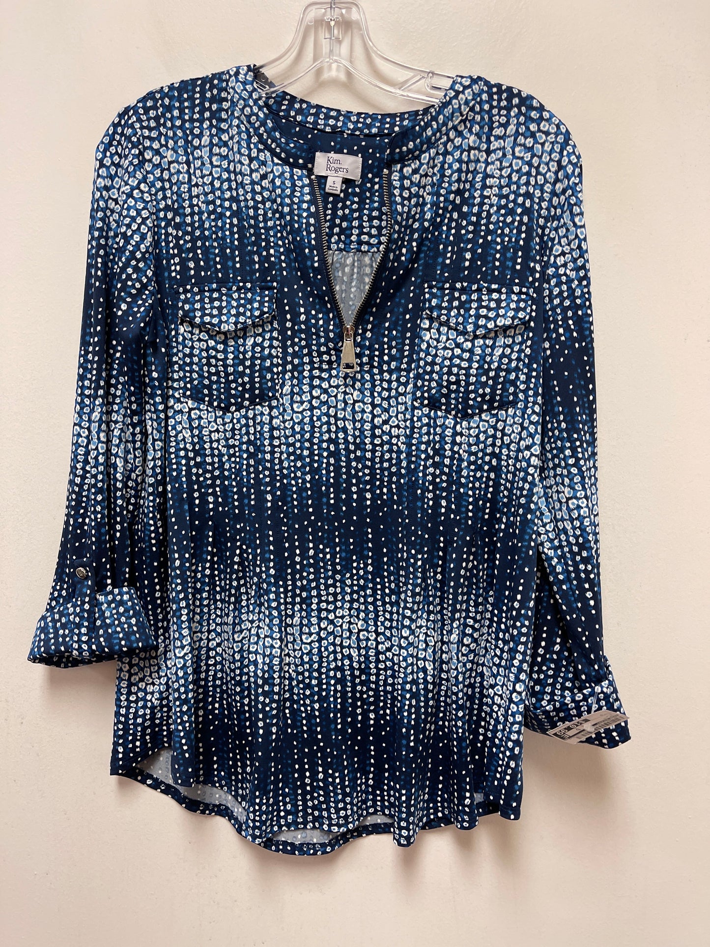 Blue Top Long Sleeve Kim Rogers, Size S