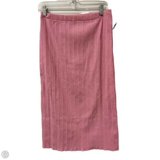 Skirt Midi By Francesca's In Pink, Size: 12