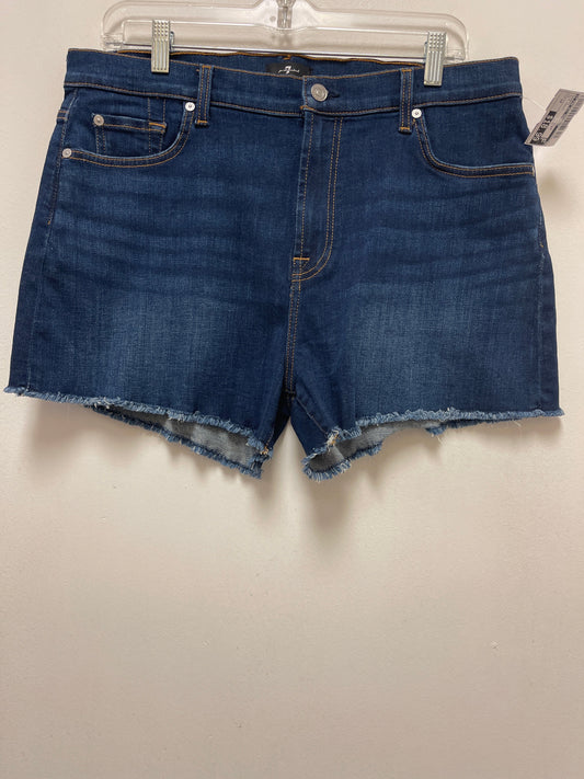 Blue Denim Shorts 7 For All Mankind, Size 14