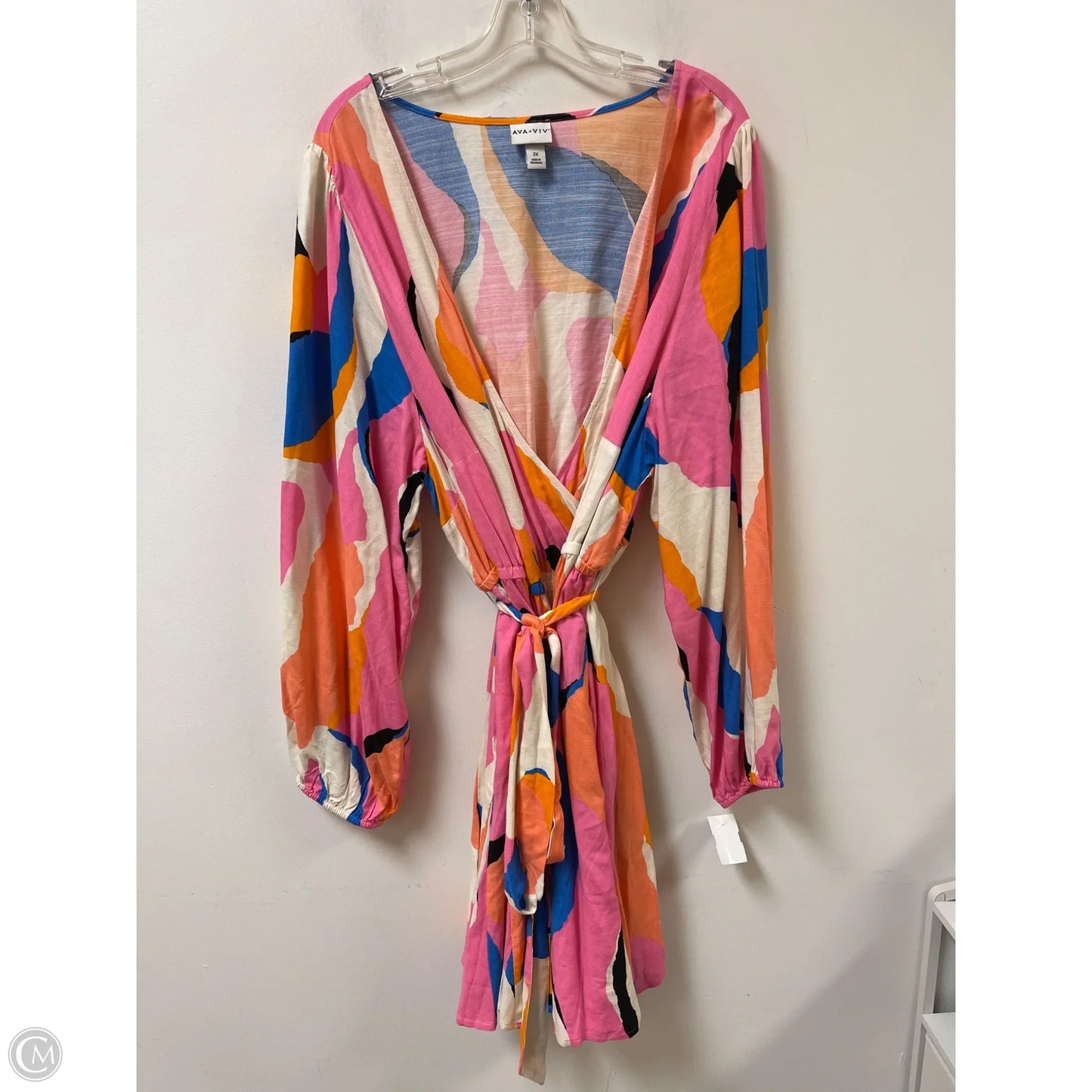 Dress Casual Midi By Ava & Viv In Multi-colored, Size: 2x