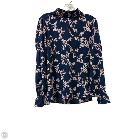 Top Long Sleeve By Lands End In Blue, Size: L