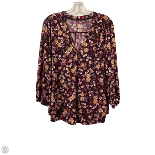 Top Long Sleeve By Vince Camuto In Purple, Size: Xl