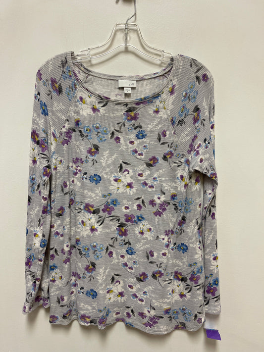 Top Long Sleeve By J. Jill In Grey, Size: M