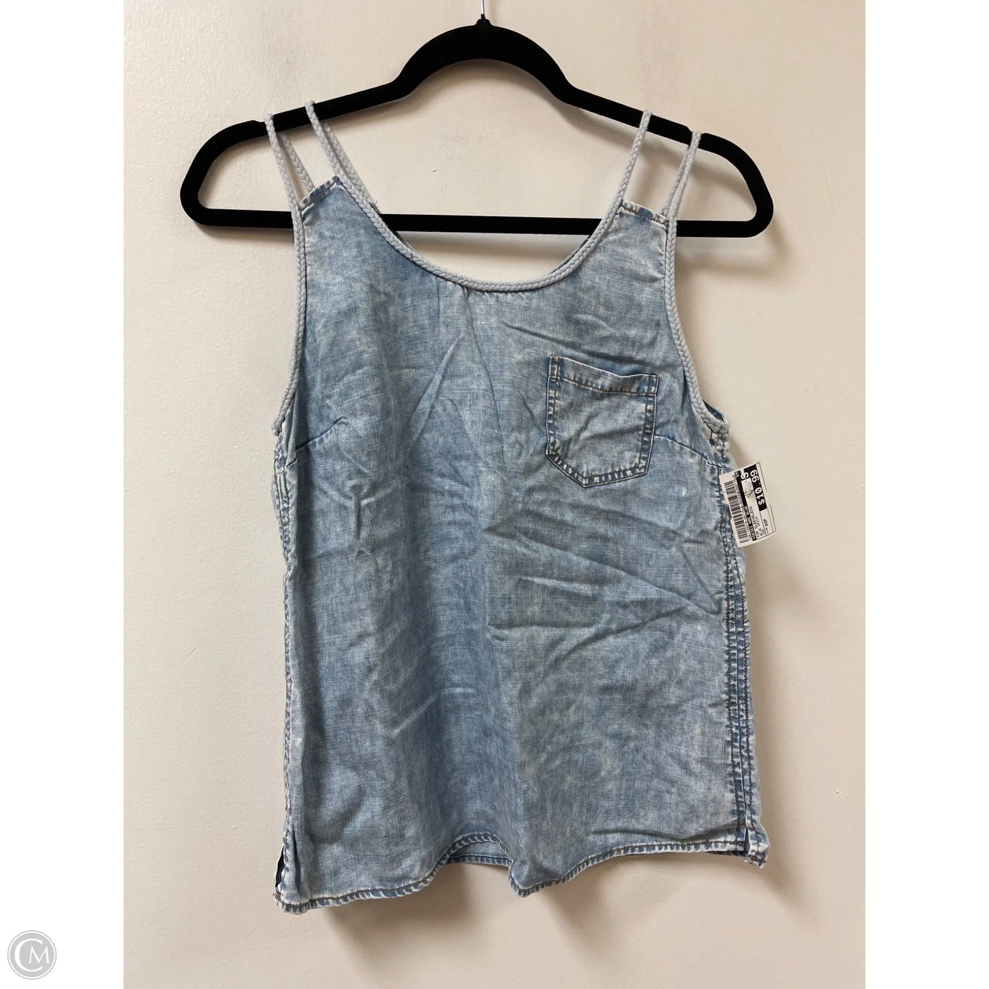 Top Sleeveless By Skies Are Blue In Blue Denim, Size: Xsp