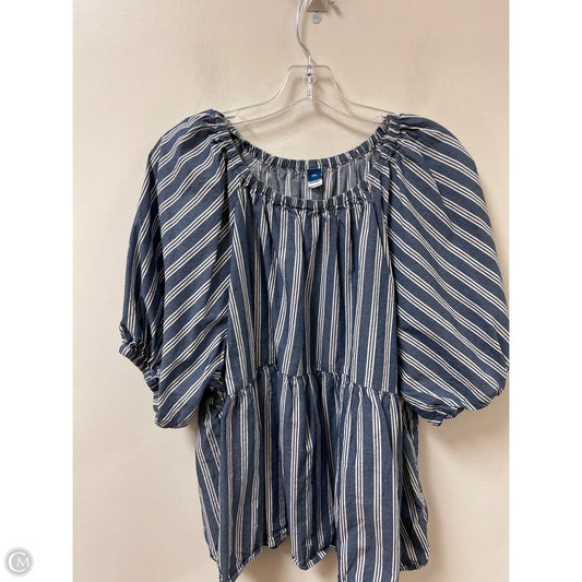 Top Short Sleeve By Old Navy In Blue, Size: 1x