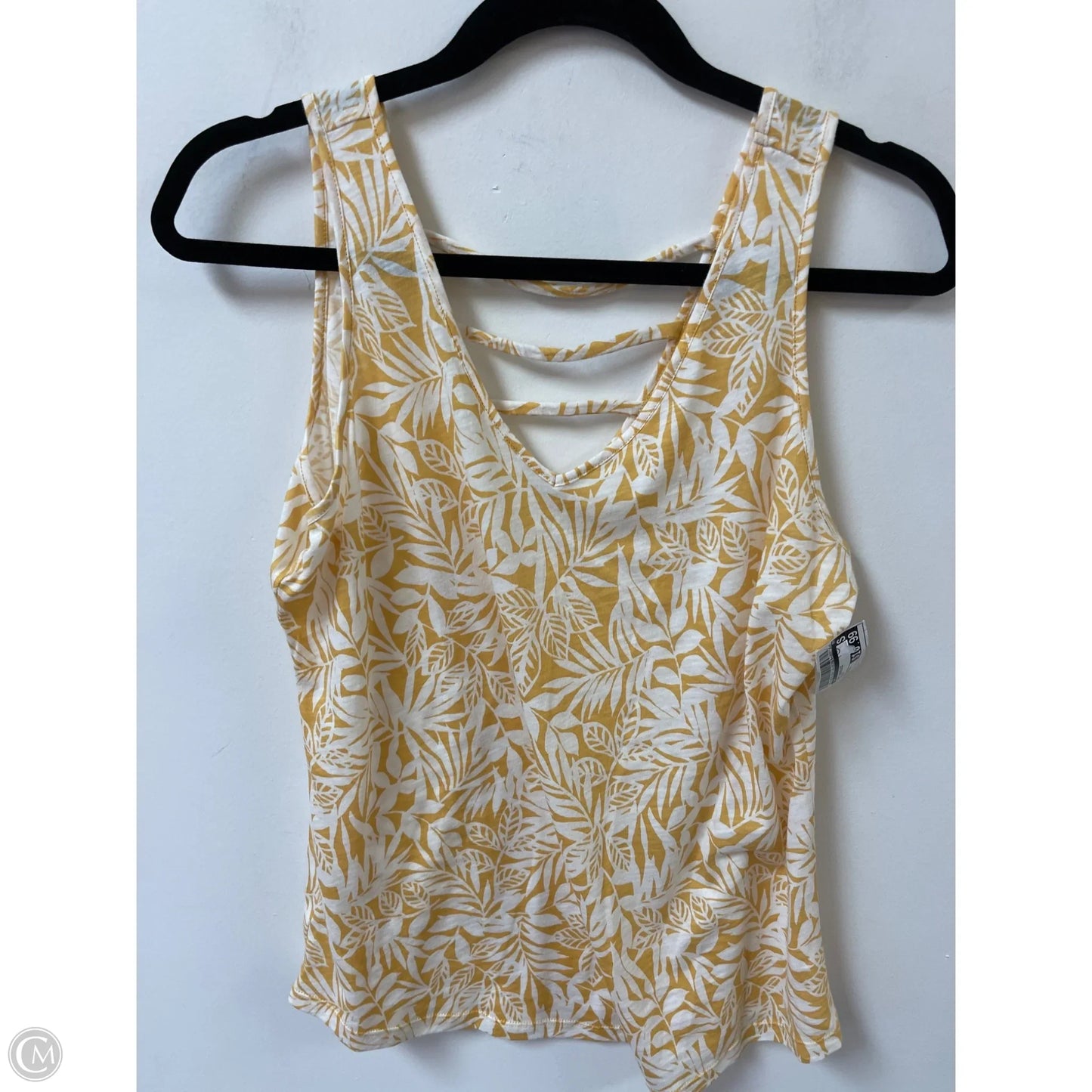 Top Sleeveless By Loft In Yellow, Size: M
