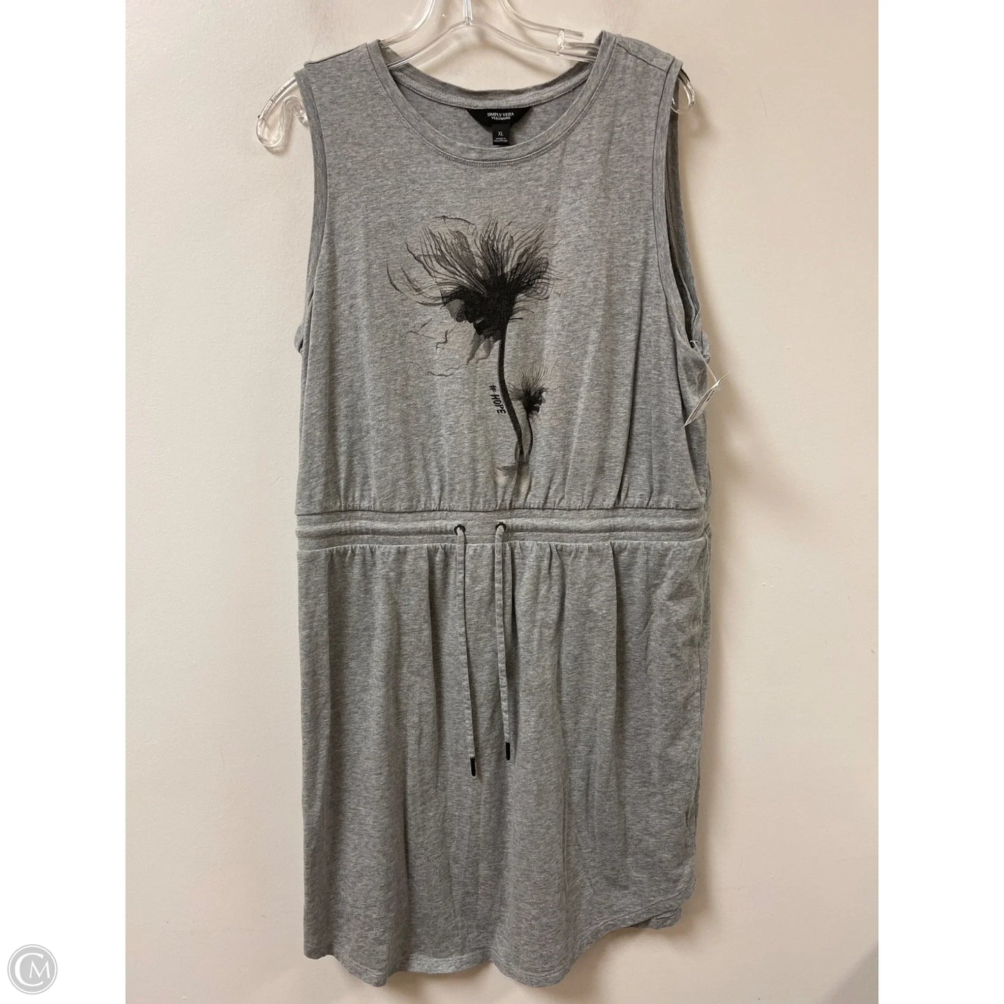 Dress Casual Midi By Simply Vera In Grey, Size: Xl