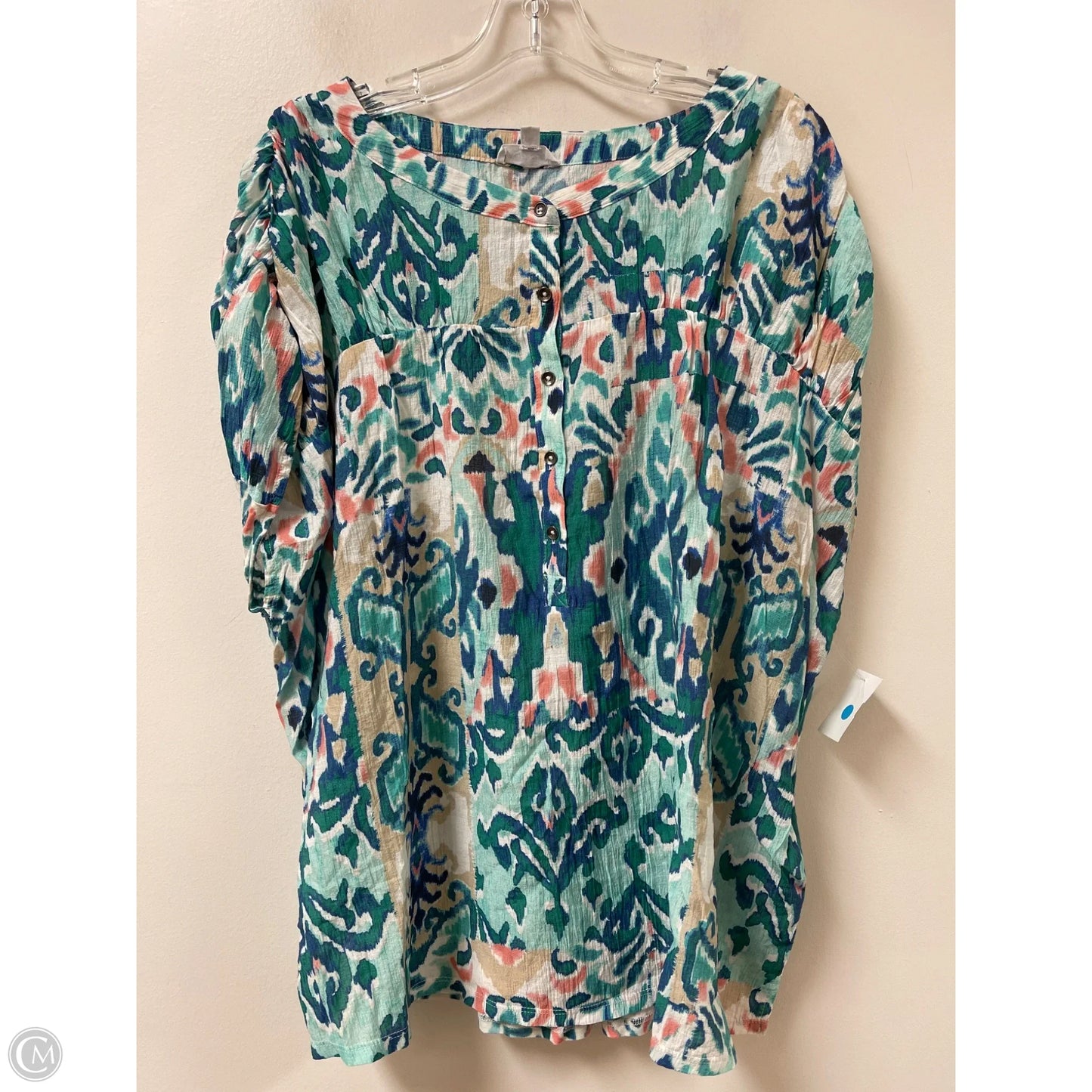 Blouse Short Sleeve By West Bound In Multi-colored, Size: 2x