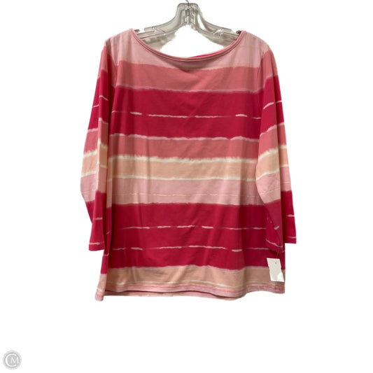 Top Long Sleeve By Talbots In Pink, Size: Xl