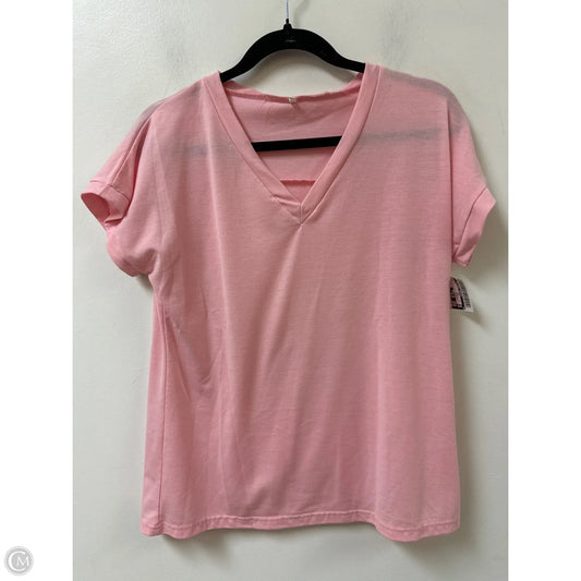 Top Short Sleeve By Clothes Mentor In Pink, Size: L