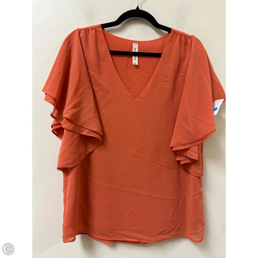 Top Short Sleeve By Zenana Outfitters In Orange, Size: S