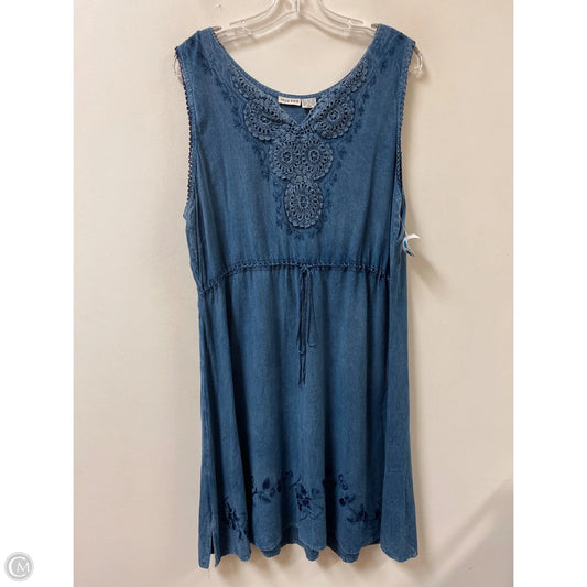 Dress Casual Midi By Clothes Mentor In Blue, Size: 2x