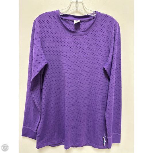 Athletic Top Long Sleeve Crewneck By Zyia In Purple, Size: Xl