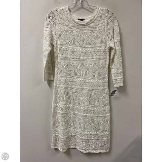Dress Casual Midi By Talbots In White, Size: Sp
