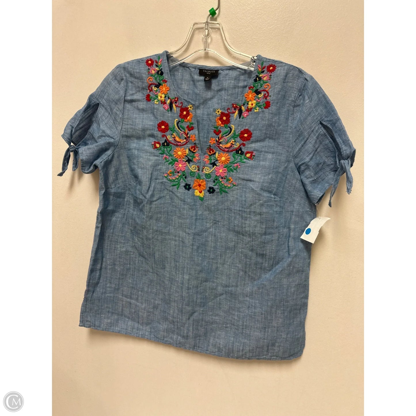 Top Short Sleeve By Talbots In Blue, Size: Sp