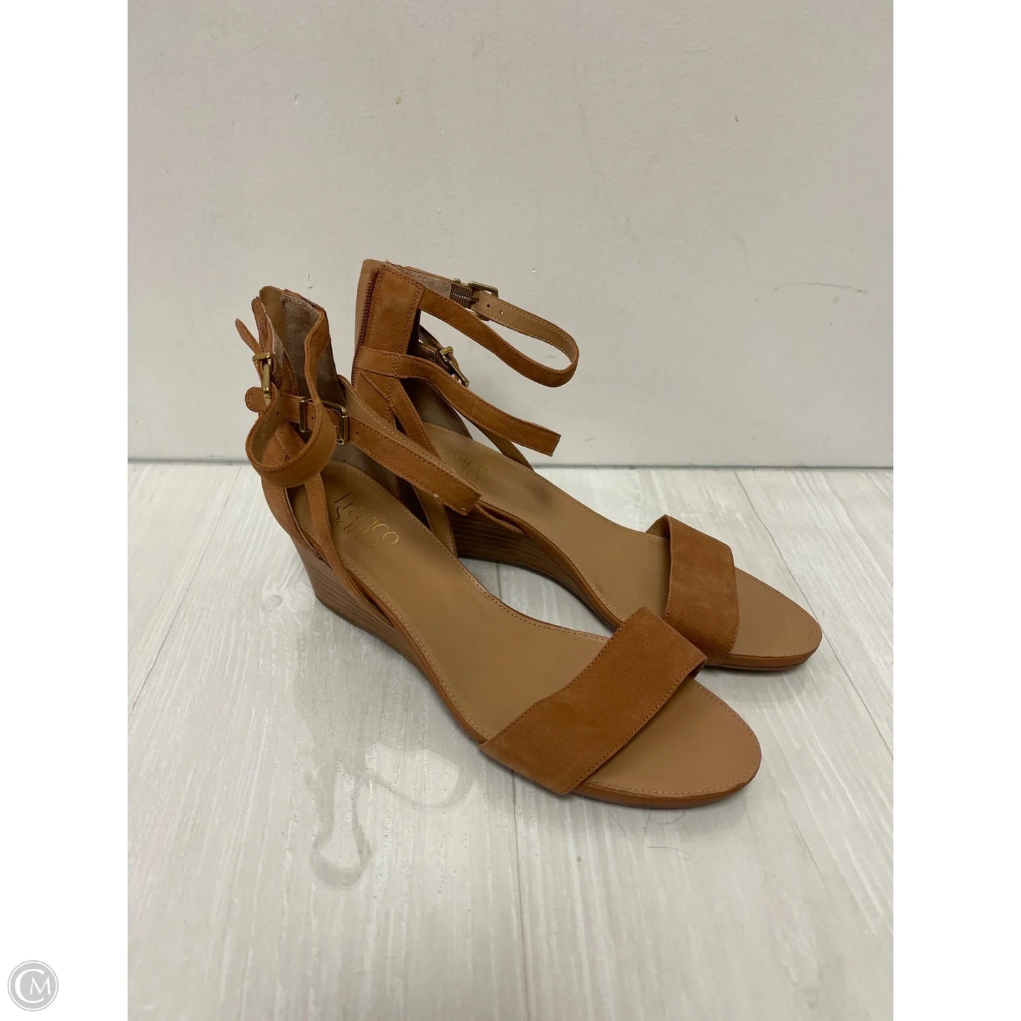Shoes Heels Wedge By Franco Sarto In Brown, Size: 10