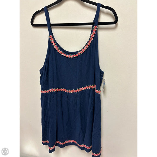 Top Sleeveless By Clothes Mentor In Blue, Size: 1x