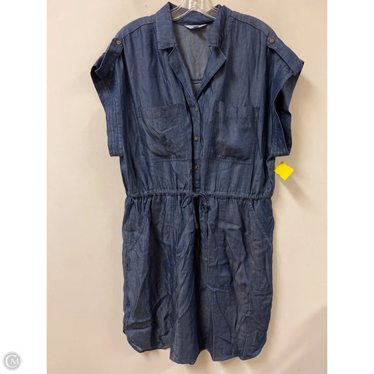 Dress Casual Midi By Time And Tru In Blue Denim, Size: Xl