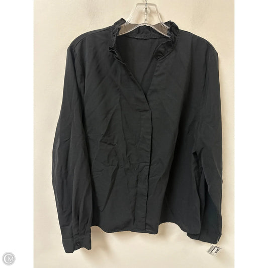 Blouse Long Sleeve By Shein In Black, Size: Xl
