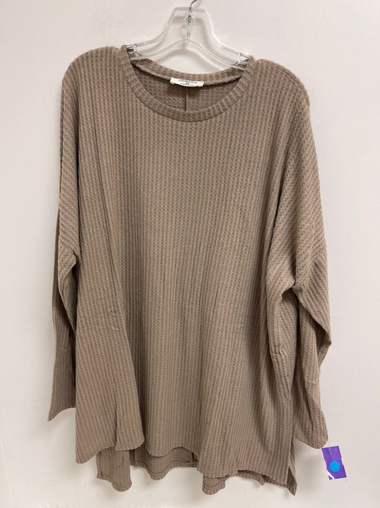 Brown Top Long Sleeve Zenana Outfitters, Size 2x