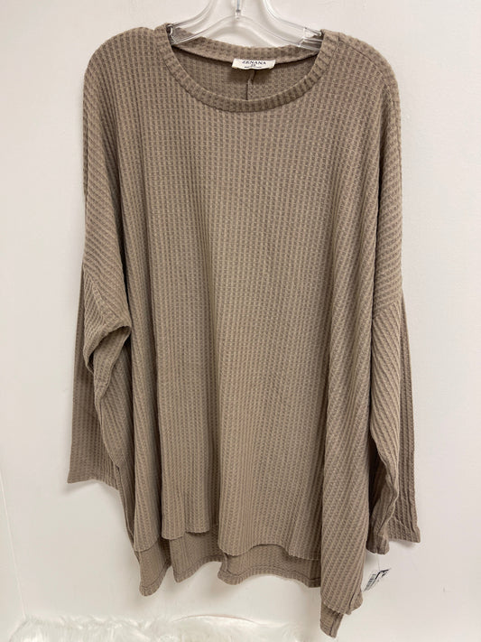 Beige Top Long Sleeve Zenana Outfitters, Size 3x