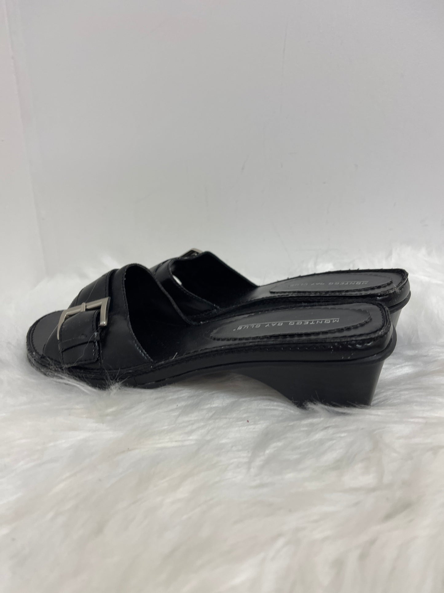 Black Sandals Heels Block Montego Bay, Size 7.5