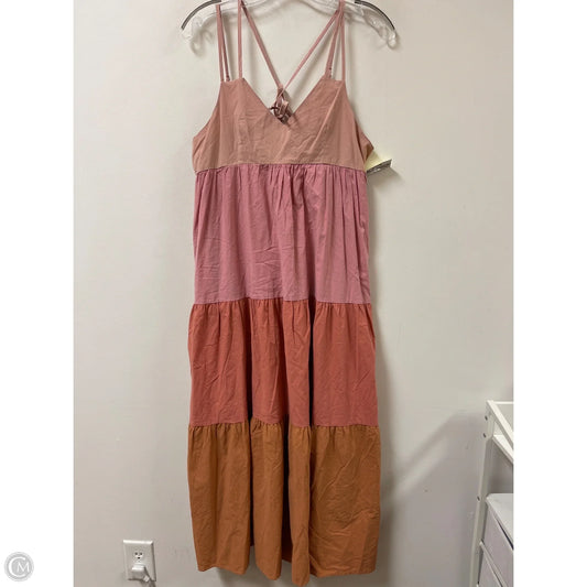 Dress Casual Midi By Clothes Mentor In Pink, Size: M