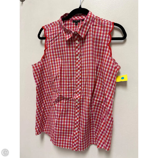 Blouse Sleeveless By Talbots In Red, Size: Lp