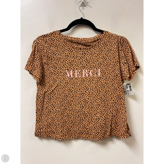 Top Short Sleeve By Saturday/sunday In Animal Print, Size: Xs