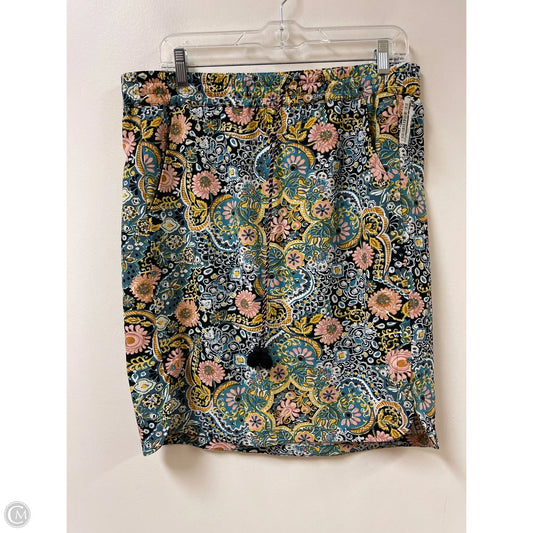 Skirt Midi By Loft In Floral Print, Size: 8