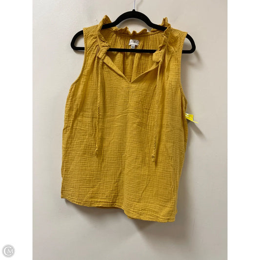 Top Sleeveless By Wonderly In Yellow, Size: L